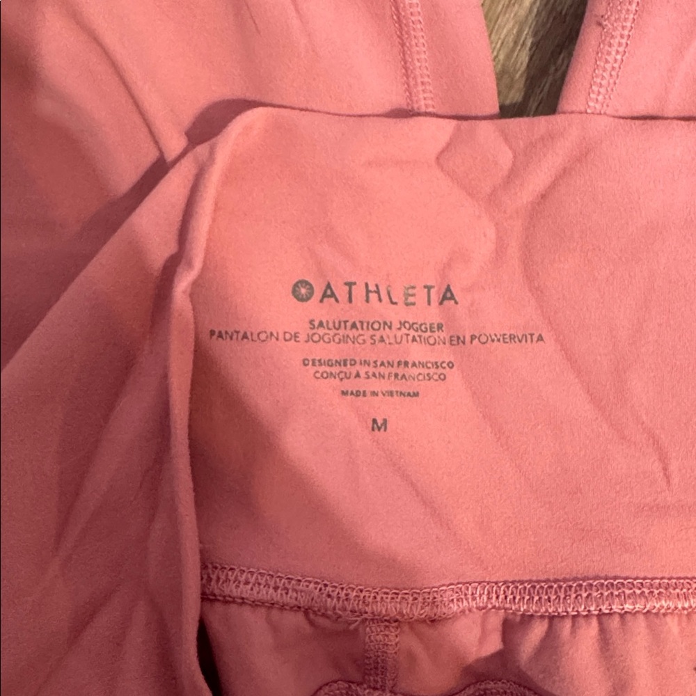 Pink Athleta Jogger Pants - Picture 3 of 4